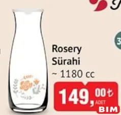 PAŞABAHÇE ROSERY SÜRAHİ 1180 CC